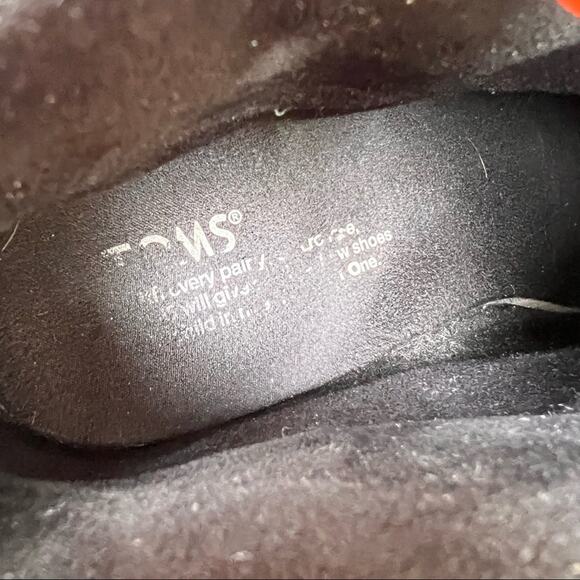 Toms Leila gray Bouclé stacked heel booties boots Size 9 - Picture 8 of 9